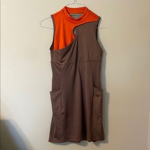 adidas Asymmetrical Orange and Brown Dress